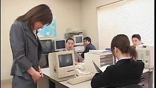 Two Japanese Business Women Swap And Swallow Cum