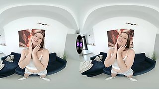 Mia demonstrates her pussy lips, and caressing her saucy clitoris \u2013 tmwvrnet