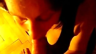 Mature French Amateur Gives a Blowjob on Christmas