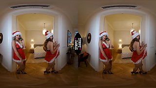Santas Little Helpers! - Two Sexy Babes Striptease