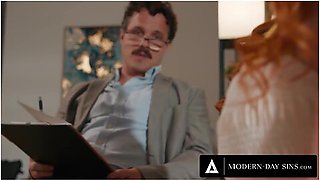 Pervert Therapist Is Obsessed With Redhead Milf Lauren Phillipss Stunning Body