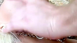 Blonde sexy milf Debora von Affaire fucked on the beach