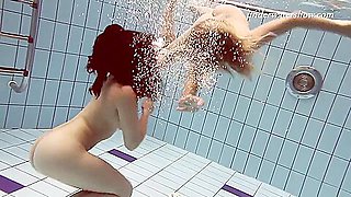 Iva Brizgina And Paulinka Hot Softcore Lesbians In The Pool