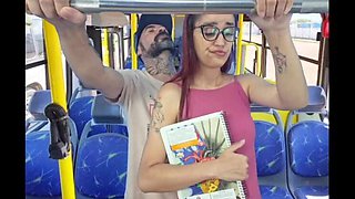 Hot Student Molested by Old Pervert on Public Bus!