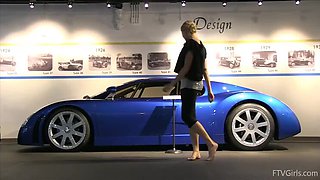 Jessica's Exotic Car Ride with Big Tits
