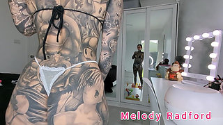 Micro Bikini and Lace G String Try on Haul Petite Goth Fitness Gym MILF Hentai Tatts Melody Radford