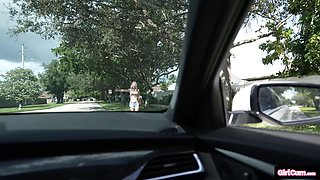 Hitchhiker Slut Pays For Ride With Her Quivering Pussy