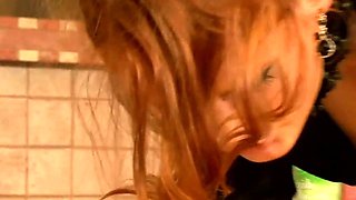 Redhead and brunette lesbians wanna misbehave