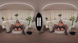 Roxy Mendez Little Black Dress With Black Stockings X-Rated JOI Tease - 8K VR