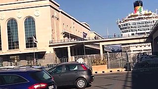 Busty Czech amateur fucks outdoor in public