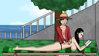 One Slice of Lust (one Piece) V1.6 Part 3 Nico Robin Naked Body Taking Sun