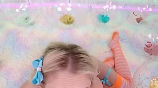 Flexible Petite Model Sky Pierce Rough Tiny Pussy Fucking