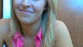 Blonde teen Sierras first erotic masturbation video
