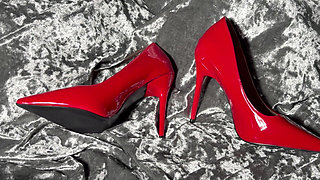 Something for the Foot and High Heels Lovers, I Show My Pumps, Feet in Stockings