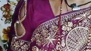 Newly wedded beautiful Bhabhi becomes bride by wearing a new saree I convinced Bhabhi to fuck me hard in Hindi Claire Vays