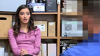 White Chad and luscious Em press lips in a real office bang