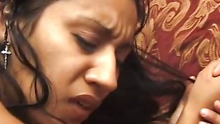 Indian chick gets smashed hard on the couch