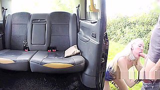 Spinner blonde anal fucks in fake taxi