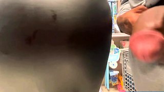 Lusty milf can't resist pervy flasher's big black cock
