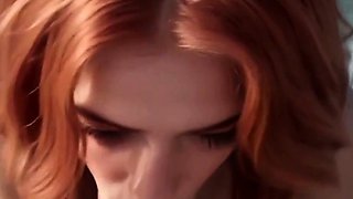 Stunning redhead brunette blonde pov blowjobs in hut beach