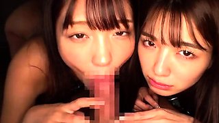 Asian schoolgirls take turns getting fucked by old teacher