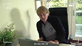 Young Intern Gets Fucked Hard by Older Boss in Office