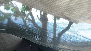 Morning Creampie Camping Sex and Looking Beach View!
