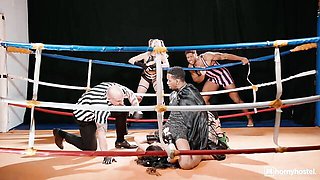 Sporty men with big cocks fucked two dolls Jolee Love and Amalia Davis