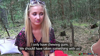 Girlfriends XXX - Petite Keira & Michelle Find a Secluded Spot for a Wild 3some & Pussy Licking in the Forest