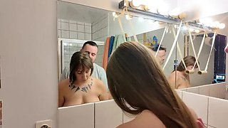 Hungarian MILF with Big Natural Tits Gets Fucked on the Table