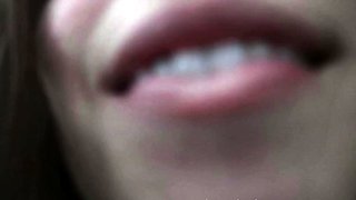 Busty brunette with big boobs rides cock