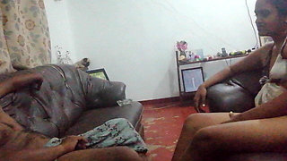 Father in Law's Gigantic Dick Hangs Out Under His Sarom for Step Daughter