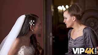 Watch the bride get pounded in public after a small wedding turned into a wild fuckfest!