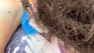 Naked Mastrubation while Tattoo Sesion - Inked Girl gets naughty while tattoing