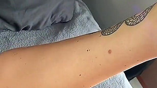 Legs Shaking - Tattooed Busty MILF Rides Big Dick Reverse Cowgirl POV