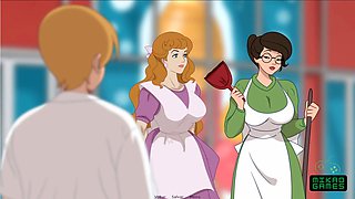 Stepmom visual novel game with milftoon drama and adult content