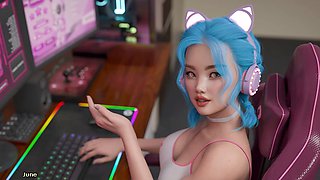 Helping out with animated futanari adventures featuring hot anime action