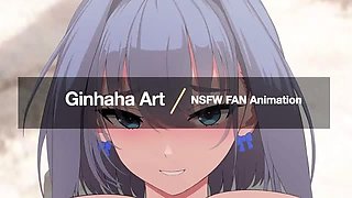 Hentai redhead gives blowjob and having sex