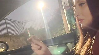 Italian Long Hair Big Tits Milf Artemisia Love Solo Cigarette Smoking and boob flashing  night Sesh