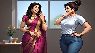 Two Horny Sisters-in-Law Share Their Tight Pussies For Fun - Hindi Audio 4K
