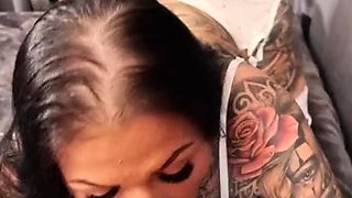 Brunette hookup amateur blowjob and dirtytalk sexdate