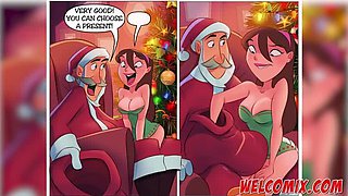 Naughty Home Christmas Hentai - Big Tits MILF Anal & Blowjob