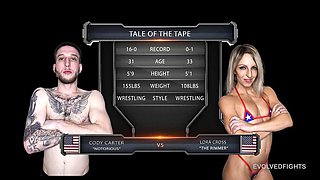 Lora Cross vs Cody Carter - Cody Takes Lora To the Wall of Fuck