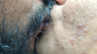 Neck kiss with lip lock in nighty