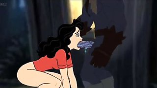 Student Cutie Gets Monster Fucked in Camp – Cartoon Horror Parody