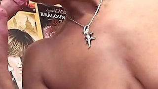 German Granny Sucks and Fucks Younger Stud in Shop