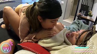 Girlfriends Dare Each Other to Finger and Lick Pussy