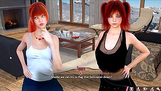 Hot threeway in a sexy dress with Misskitty2k in anime style