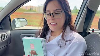 Shamelesscouple Public Car Therapy Blowjob - Brazilian Babe Swallows Big Cock Cum