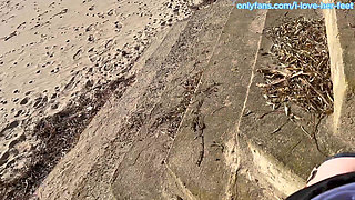 Hot Couple's Beach Blowjob and Anal